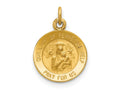 FJC Finejewelers 14 kt Yellow Gold Our Lady of Perpetual Help Medal Charm 17 x 12 mm