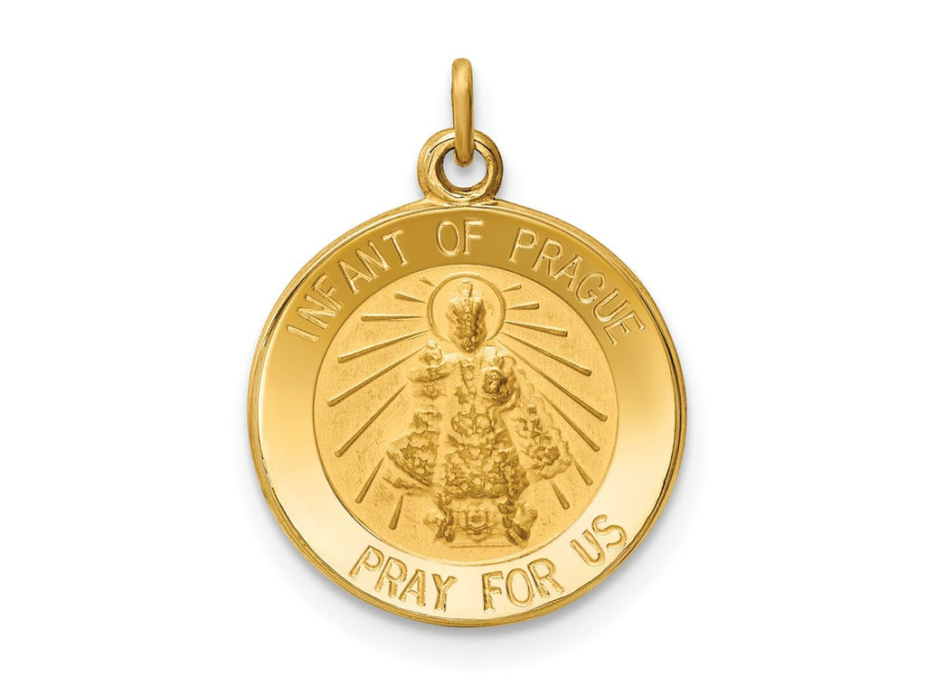 FJC Finejewelers 14 kt Yellow Gold Infant of Prague Medal Charm 16 x 12 mm