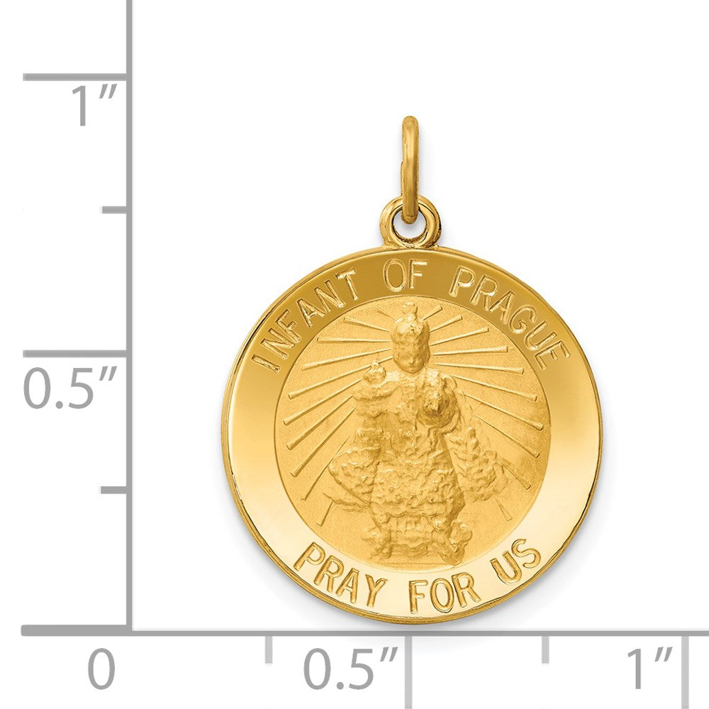 FJC Finejewelers 14 kt Yellow Gold Infant of Prague Medal Charm 24 x 18 mm