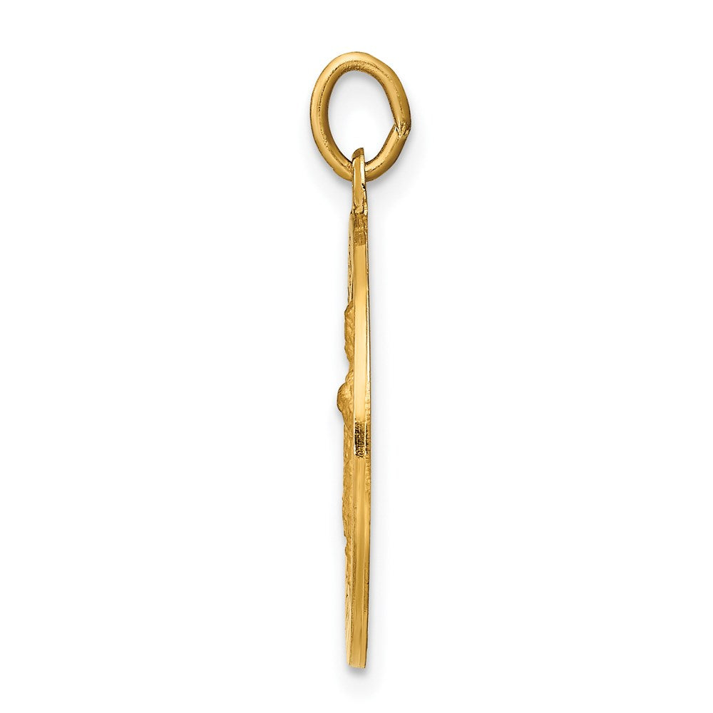 FJC Finejewelers 14 kt Yellow Gold Infant of Prague Medal Charm 24 x 18 mm