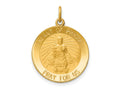 FJC Finejewelers 14 kt Yellow Gold Infant of Prague Medal Charm 24 x 18 mm