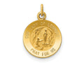 FJC Finejewelers 14 kt Yellow Gold Our Lady of Lourdes Medal Charm 16 x 12 mm
