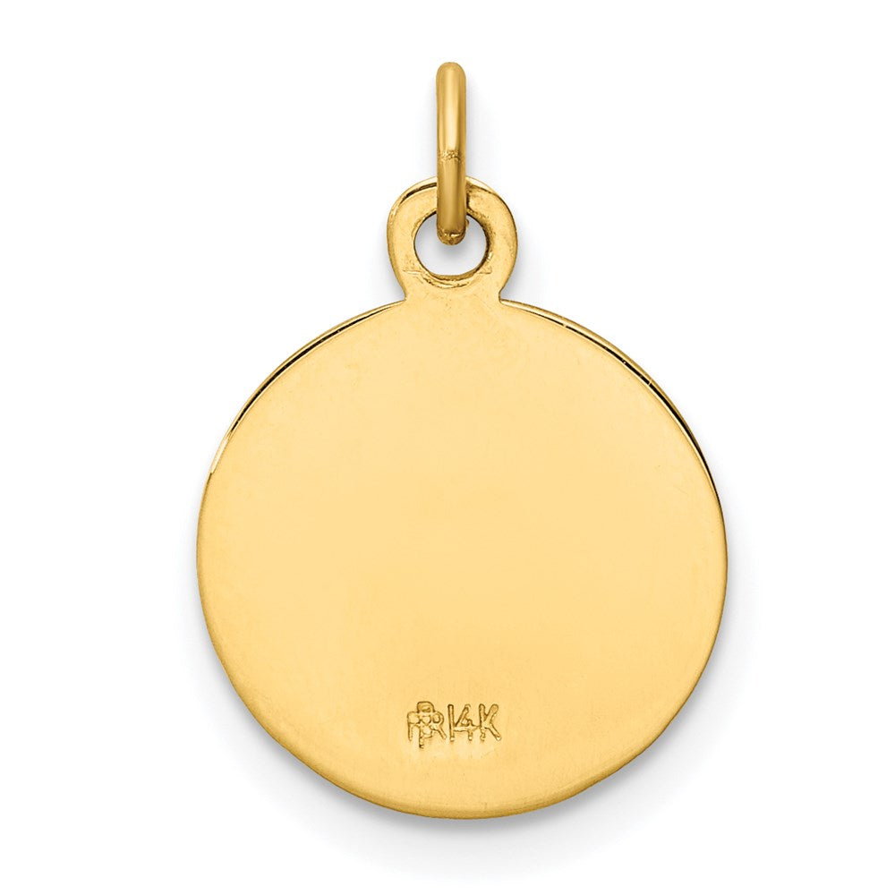 FJC Finejewelers 14 kt Yellow Gold Our Lady of Mt. Carmel Medal Charm 16 x 12 mm