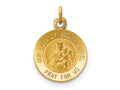 FJC Finejewelers 14 kt Yellow Gold Our Lady of Mt. Carmel Medal Charm 16 x 12 mm