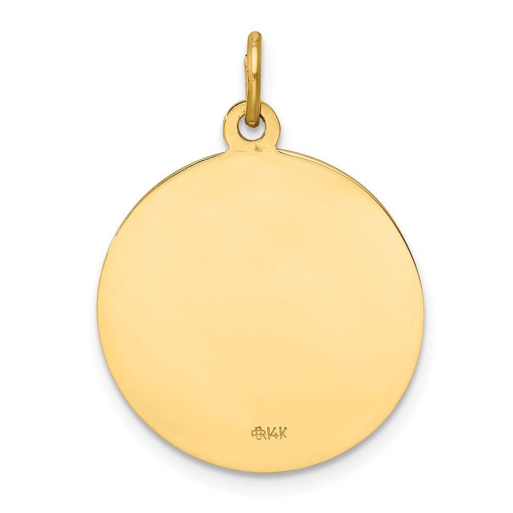 FJC Finejewelers 14 kt Yellow Gold Our Lady of Mt. Carmel Medal Charm 25 x 18 mm