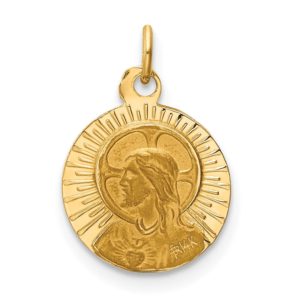 FJC Finejewelers 14 kt Yellow Gold Matka Boska Medal Charm 16 x 11 mm