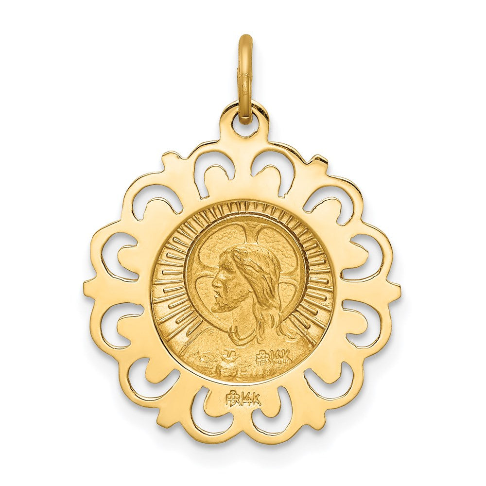 FJC Finejewelers 14 kt Yellow Gold Matka Boska Medal Charm 23 x 18 mm