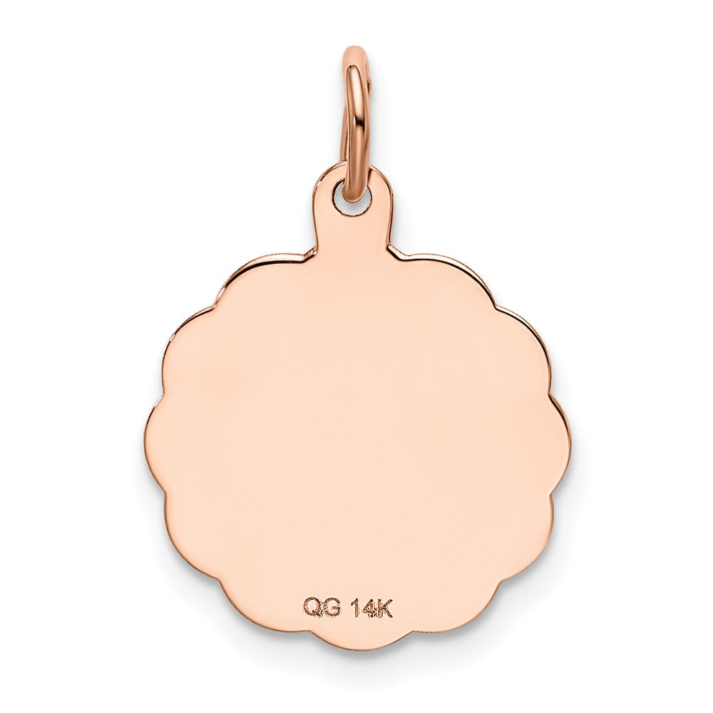 FJC Finejewelers 14 kt Rose Gold Saint Christopher Medal Charm 22 mm x 16 mm