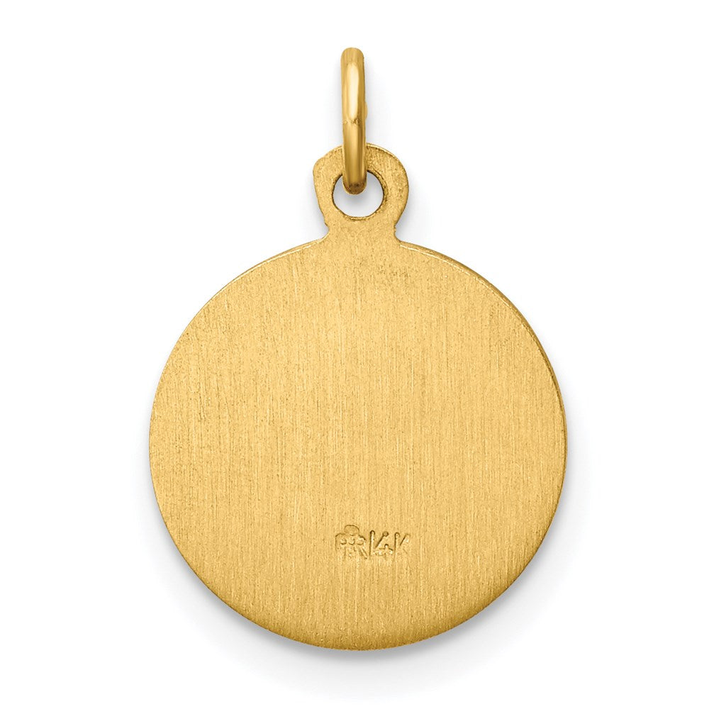 FJC Finejewelers 14 kt Yellow Gold Our Lady of Fatima Medal Charm 16 x 11 mm