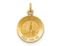 FJC Finejewelers 14 kt Yellow Gold Our Lady of Fatima Medal Charm 16 x 11 mm