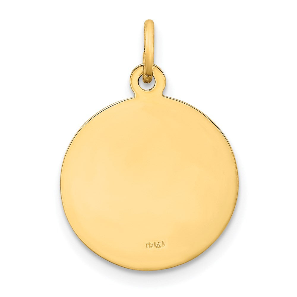 FJC Finejewelers 14 kt Yellow Gold Our Lady of Fatima Medal Charm 19 x 14 mm