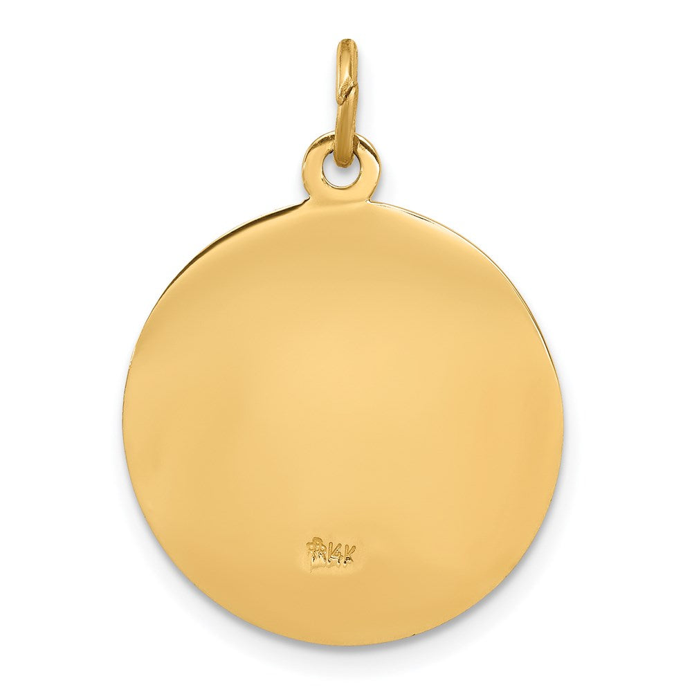 FJC Finejewelers 14 kt Yellow Gold Our Lady of Fatima Medal Charm 26 x 19 mm