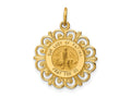 FJC Finejewelers 14 kt Yellow Gold Our Lady of Fatima Medal Charm 23 x 18 mm