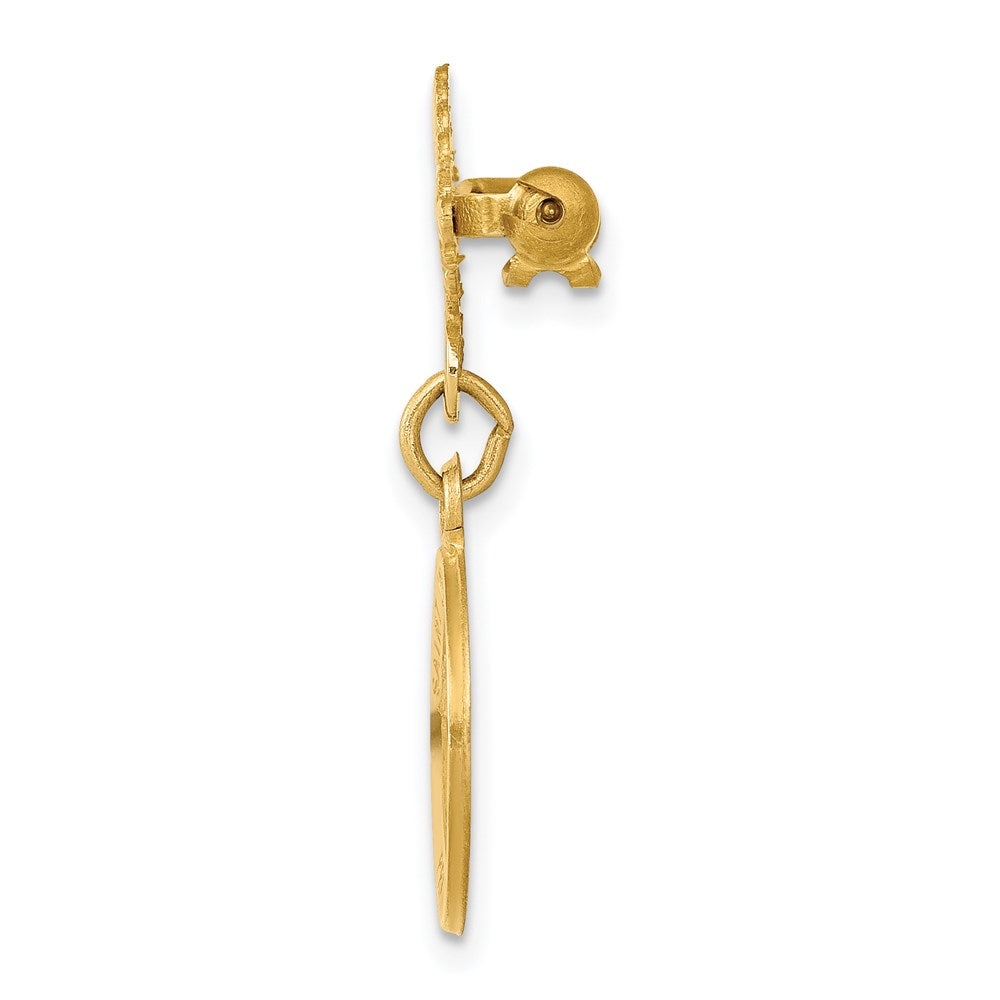 FJC Finejewelers 14 kt Yellow Gold Saint John the Baptist Medal Pin 26 x 18 mm