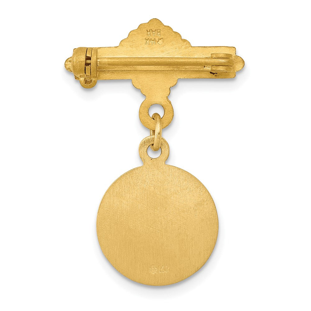 FJC Finejewelers 14 kt Yellow Gold Saint John the Baptist Medal Pin 26 x 18 mm