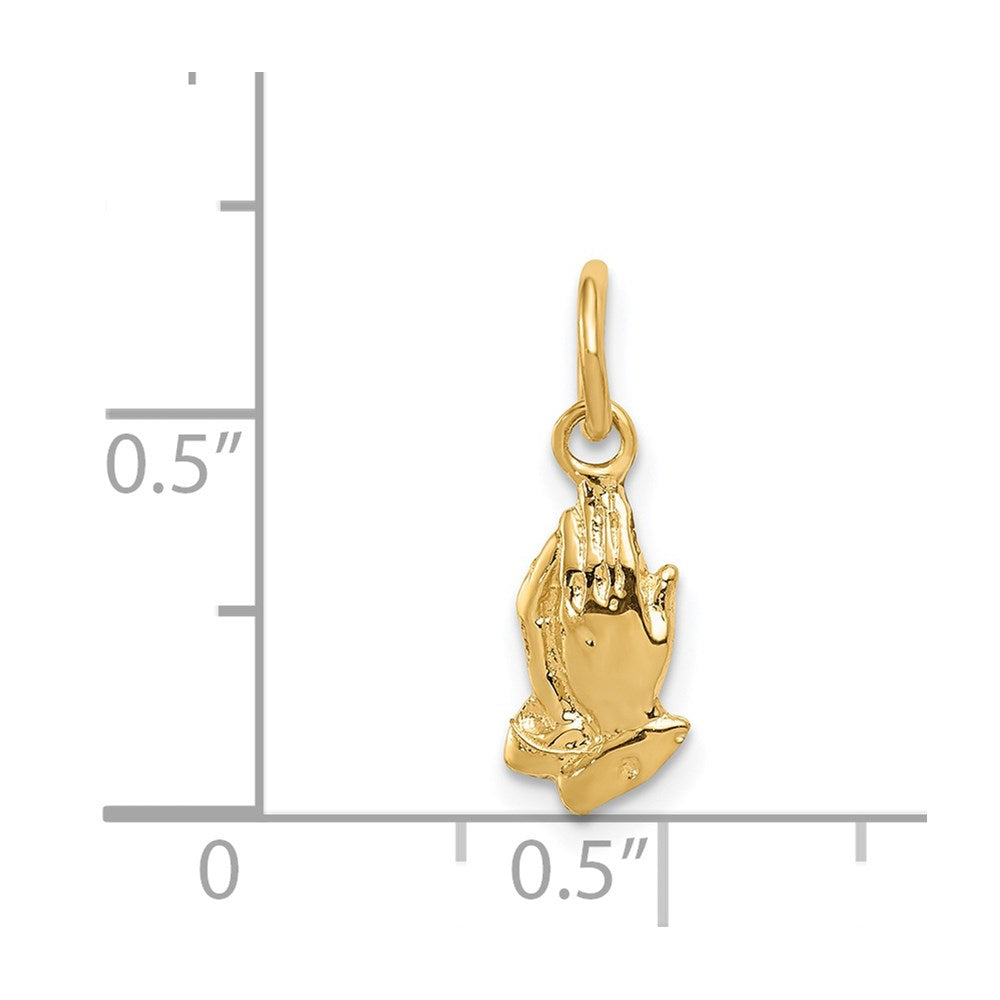 FJC Finejewelers 14 kt Yellow Gold Praying Hands Charm 16 x 9 mm
