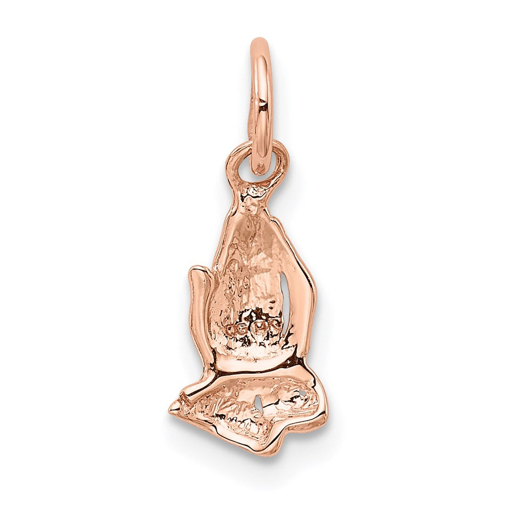 FJC Finejewelers 14 kt Rose Gold Praying Hands Charm 17 mm x 6 mm
