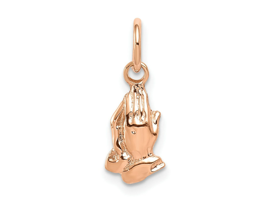 FJC Finejewelers 14 kt Rose Gold Praying Hands Charm 17 mm x 6 mm