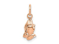 FJC Finejewelers 14 kt Rose Gold Praying Hands Charm 17 mm x 6 mm