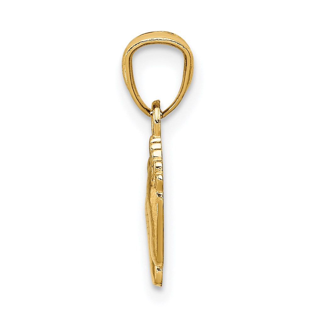 FJC Finejewelers 14 kt Yellow Gold Small Feet Charm 17 x 9 mm