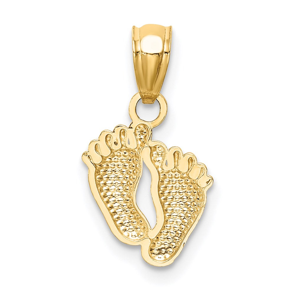 FJC Finejewelers 14 kt Yellow Gold Small Feet Charm 17 x 9 mm
