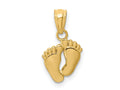 FJC Finejewelers 14 kt Yellow Gold Small Feet Charm 17 x 9 mm