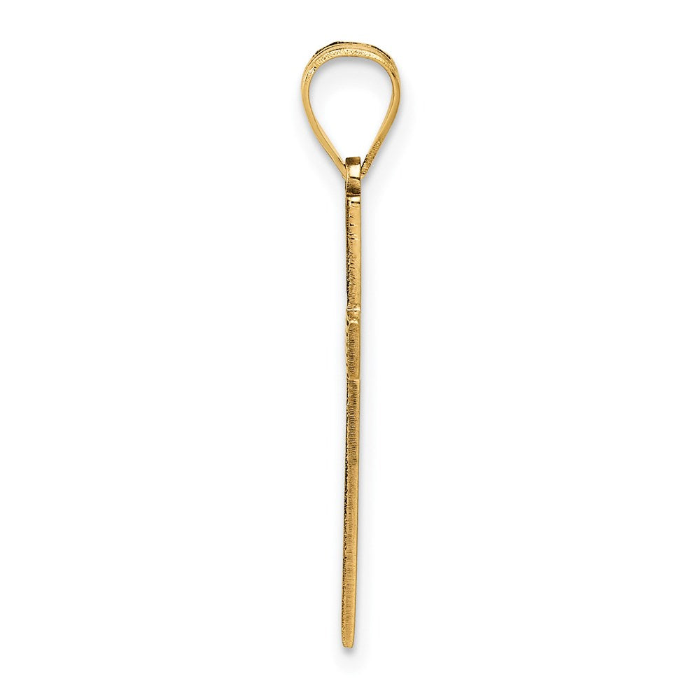 FJC Finejewelers 14 kt Yellow Gold Laser Designed Cross 26 x 13 mm
