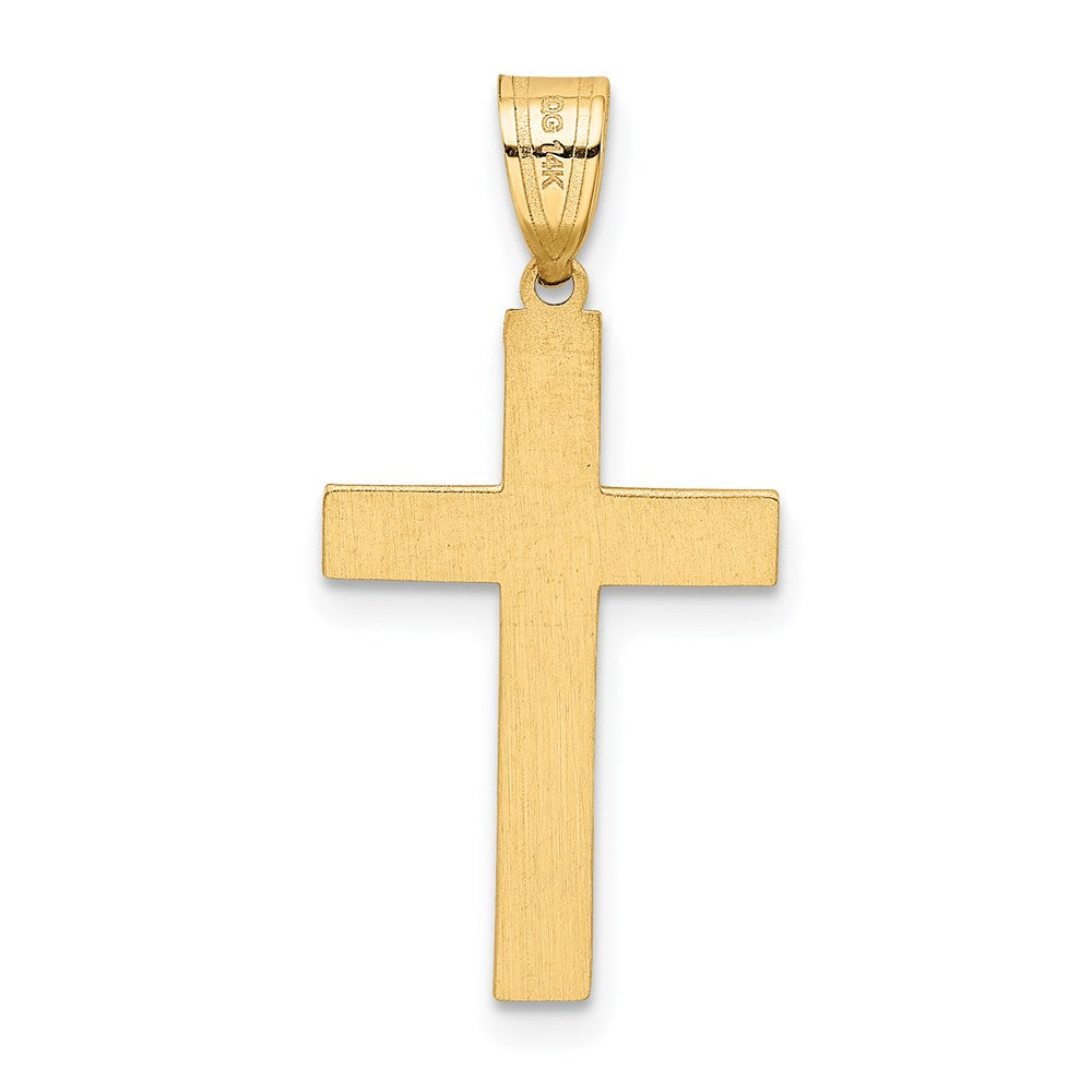 FJC Finejewelers 14 kt Yellow Gold Laser Designed Cross 26 x 13 mm