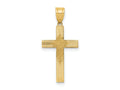 FJC Finejewelers 14 kt Yellow Gold Laser Designed Cross 26 x 13 mm