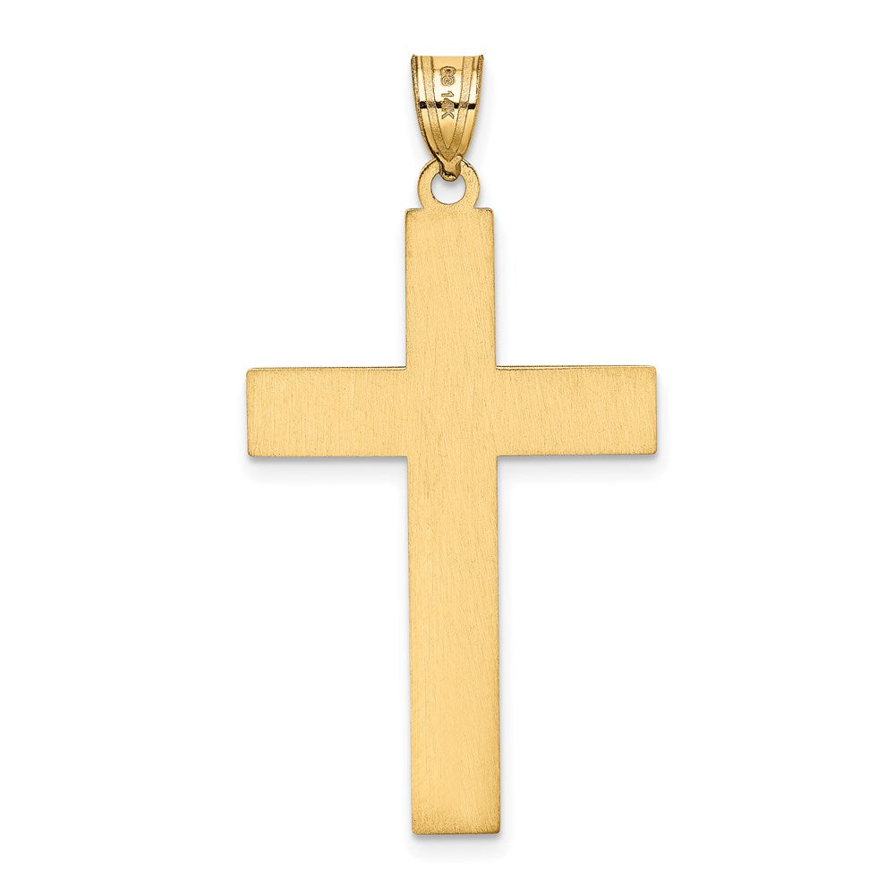 FJC Finejewelers 14 kt Yellow Gold Laser Designed Cross 41 x 22 mm