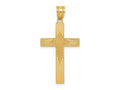 FJC Finejewelers 14 kt Yellow Gold Laser Designed Cross 41 x 22 mm