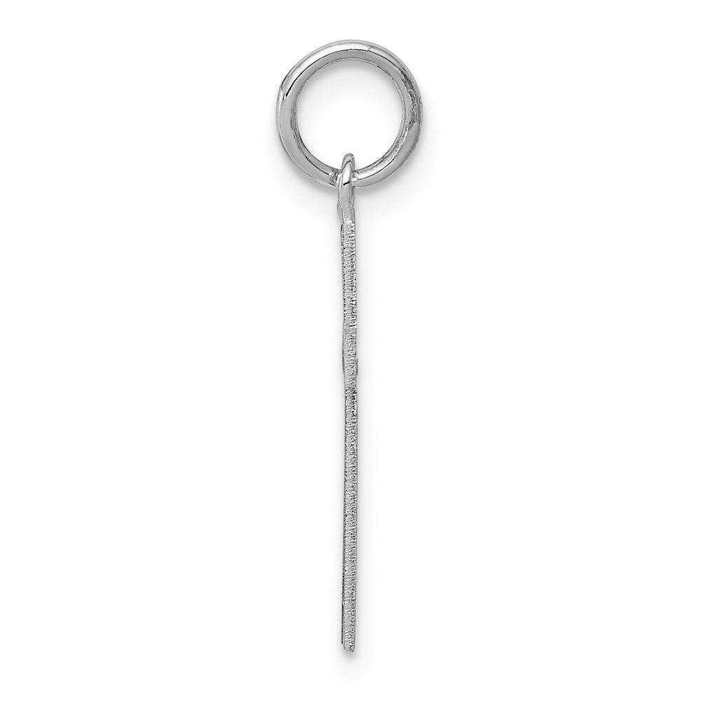 FJC Finejewelers 14 kt White Gold Laser Design Cross Charm 23 x 11mm