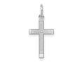 FJC Finejewelers 14 kt White Gold Laser Design Cross Charm 23 x 11mm