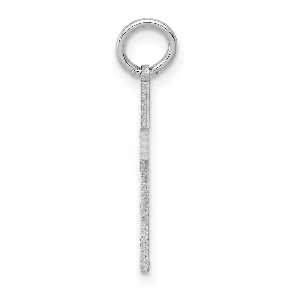 FJC Finejewelers 14 kt White Gold Laser Designed Cross Charm 23 mm x 11 mm