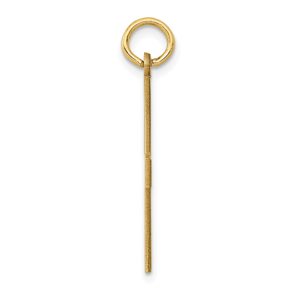 FJC Finejewelers 14 kt Yellow Gold Laser Designed Greek Cross Charm 26 x 19 mm
