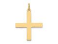 FJC Finejewelers 14 kt Yellow Gold Laser Designed Greek Cross Charm 26 x 19 mm