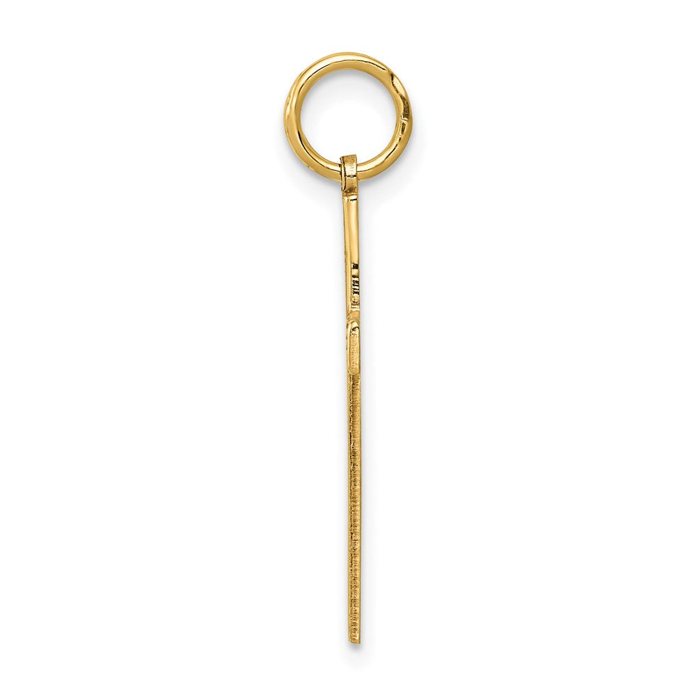 FJC Finejewelers 14 kt Yellow Gold Laser Designed Cross Charm 26 x 13 mm