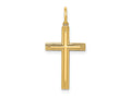 FJC Finejewelers 14 kt Yellow Gold Laser Designed Cross Charm 26 x 13 mm
