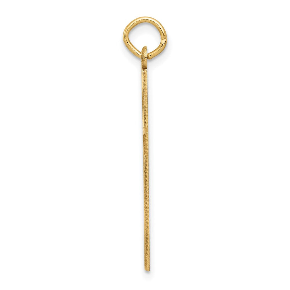 FJC Finejewelers 14 kt Yellow Gold Laser Designed Cross Charm 32 x 17 mm