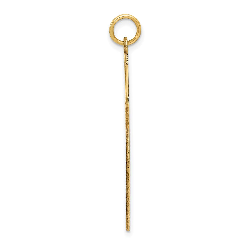 FJC Finejewelers 14 kt Yellow Gold Laser Designed Cross Charm 39 x 22 mm