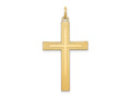 FJC Finejewelers 14 kt Yellow Gold Laser Designed Cross Charm 39 x 22 mm