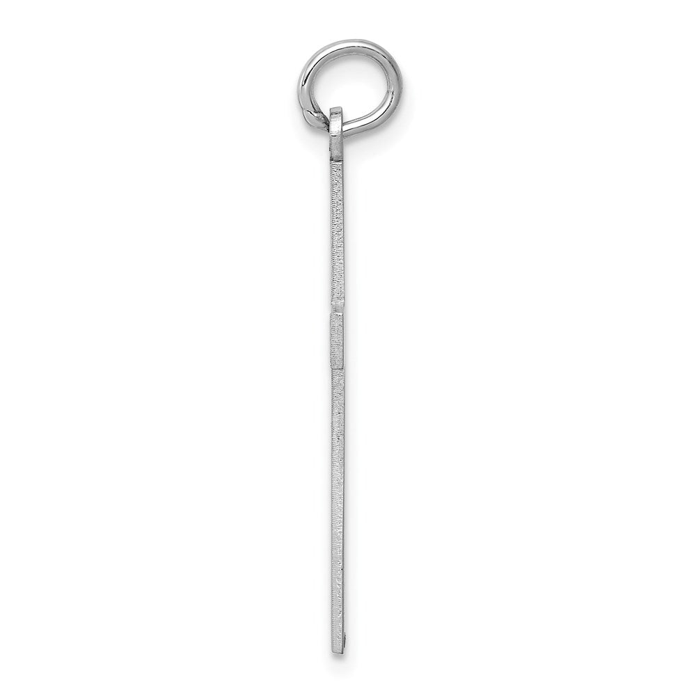 FJC Finejewelers 14 kt White Gold Laser Designed Cross Charm 32 mm x 17 mm