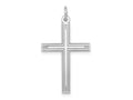 FJC Finejewelers 14 kt White Gold Laser Designed Cross Charm 32 mm x 17 mm