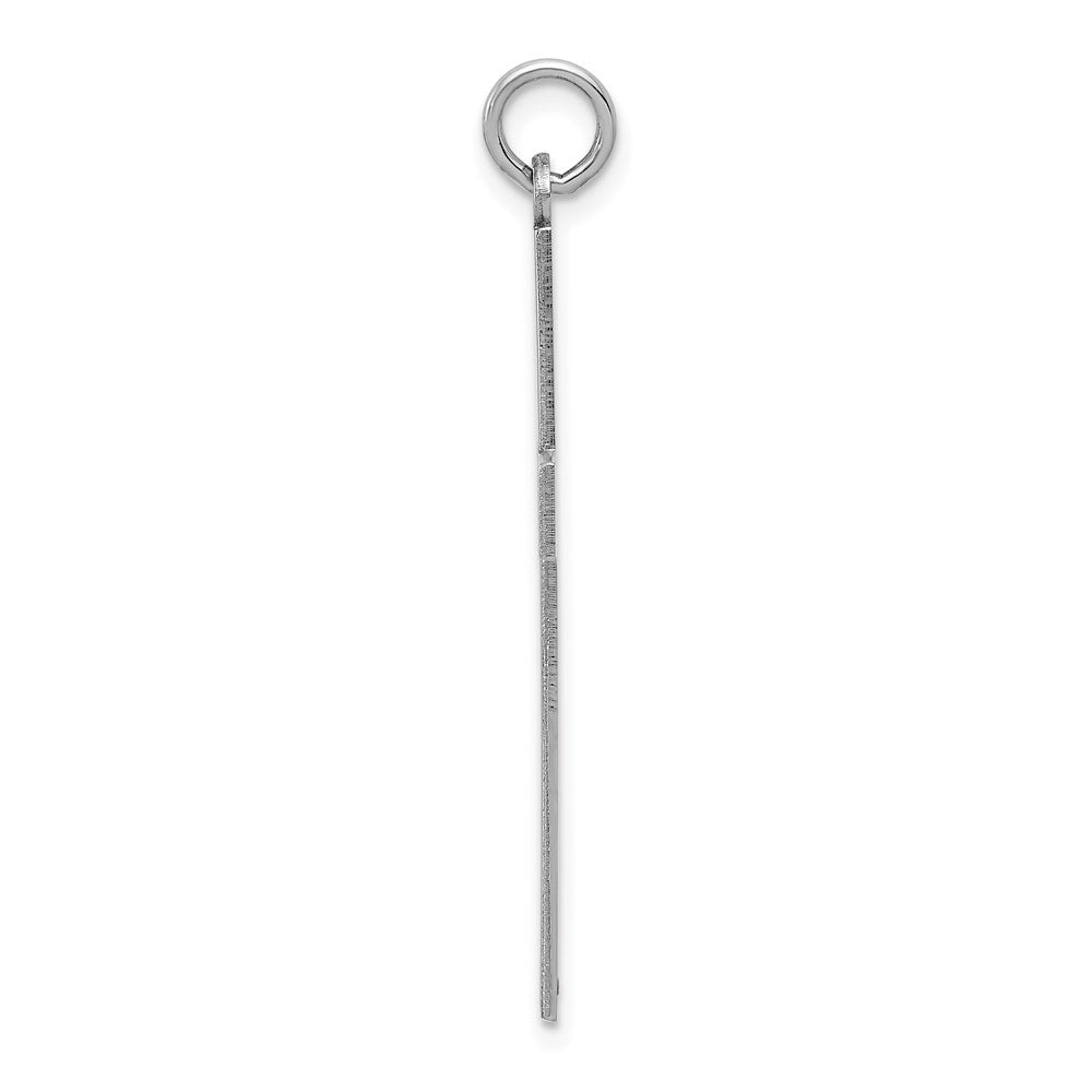 FJC Finejewelers 14 kt White Gold Laser Designed Cross Charm 39 mm x 22 mm