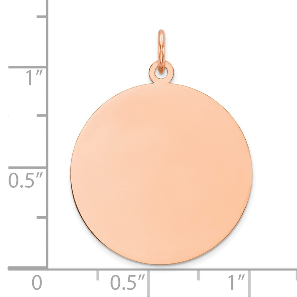 FJC Finejewelers 14 kt Rose Gold Personalized Plain .011 Gauge Circular Engravable Disc Charm 23