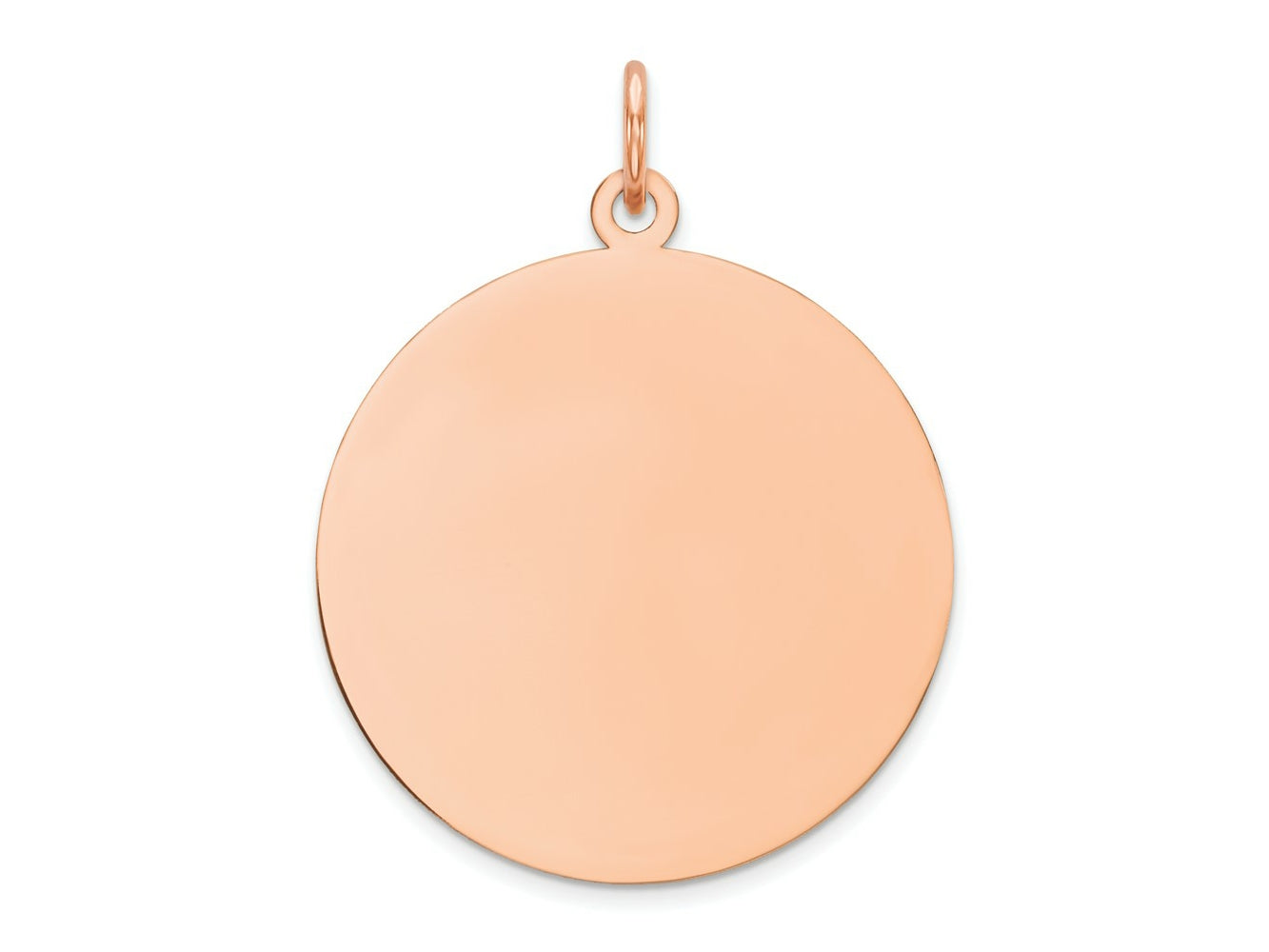 FJC Finejewelers 14 kt Rose Gold Personalized Plain .035 Gauge Circular Engravable Disc Charm 23