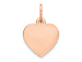 FJC Finejewelers 14 kt Rose Gold Plain .011 Gauge Engraveable Heart Disc Charm 16 mm x 10 mm