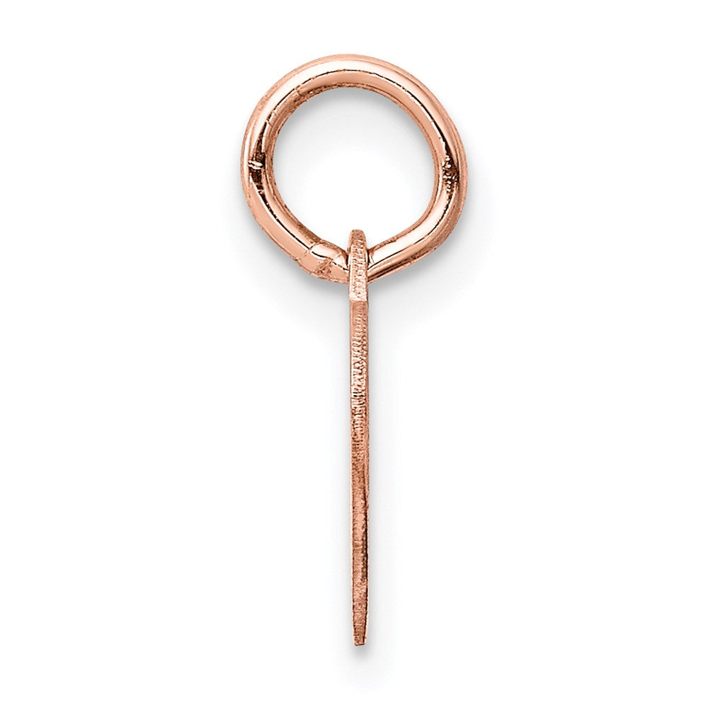 FJC Finejewelers 14 kt Rose Gold Heart Disc Charm 14 mm x 10 mm