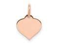 FJC Finejewelers 14 kt Rose Gold Heart Disc Charm 14 mm x 10 mm