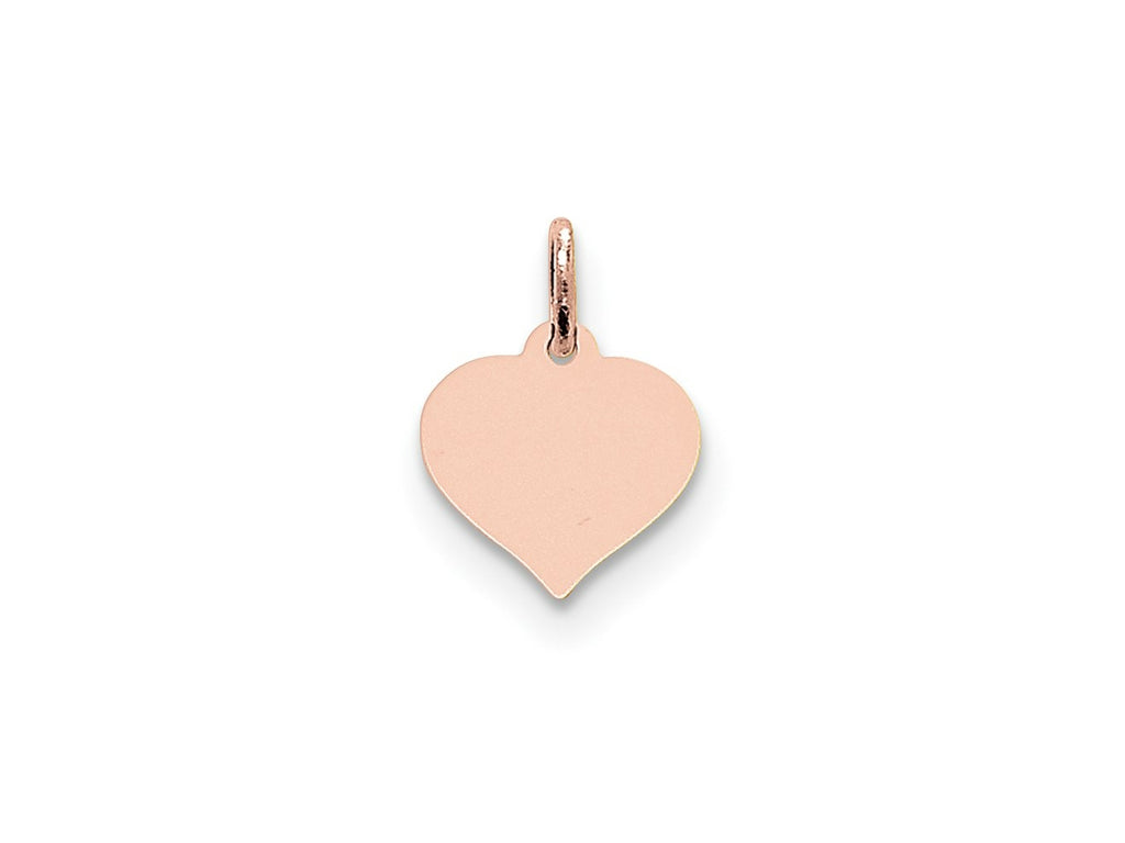 FJC Finejewelers 14 kt Rose Gold Heart Disc Charm 0.011 gauge 17 x 12mm